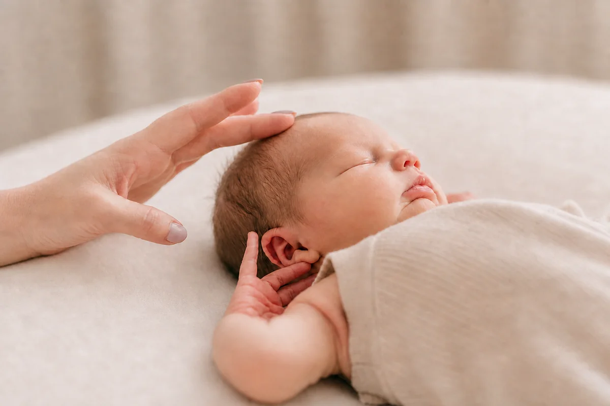 Newborn healthy sleep foundations support